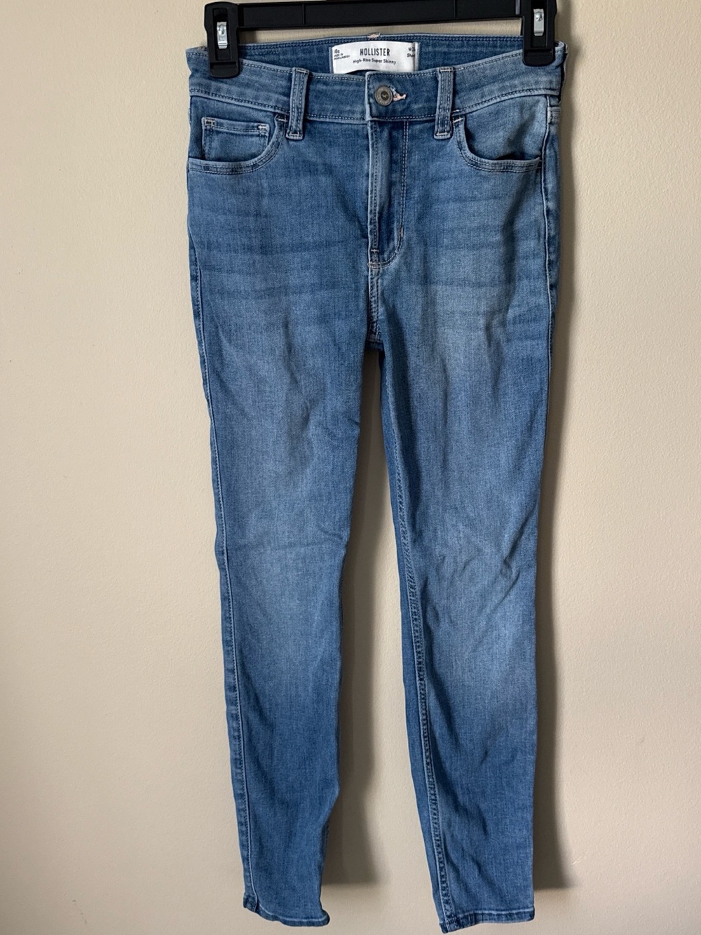 Hollister High-Rise Super Skinny Jeans in Light Blue Denim
